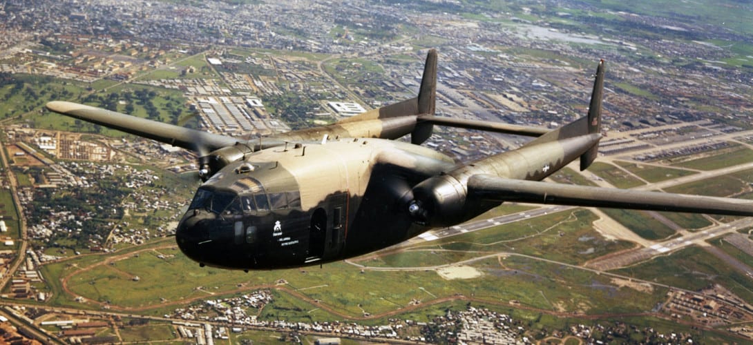 A U.S. Air Force Fairchild AC 119G Shadow from the 17th Special Operations Squadron.