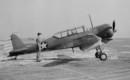 A U.S. Navy Curtiss SNC 1 Falcon trainer BuNo 6293 at the NACA Langley Research Center.