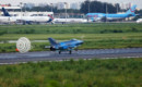 Bangladesh Air Force Chengdu F 7 Landing with the Drogue Chute On