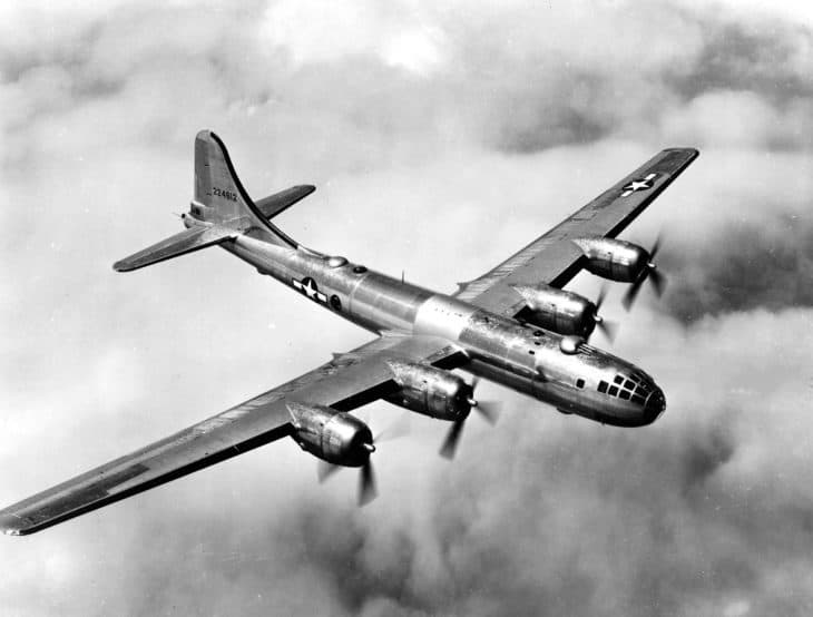 Boeing B 29 in flight.