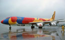 Braniff Douglas DC 8 62 in Alexander Calder livery