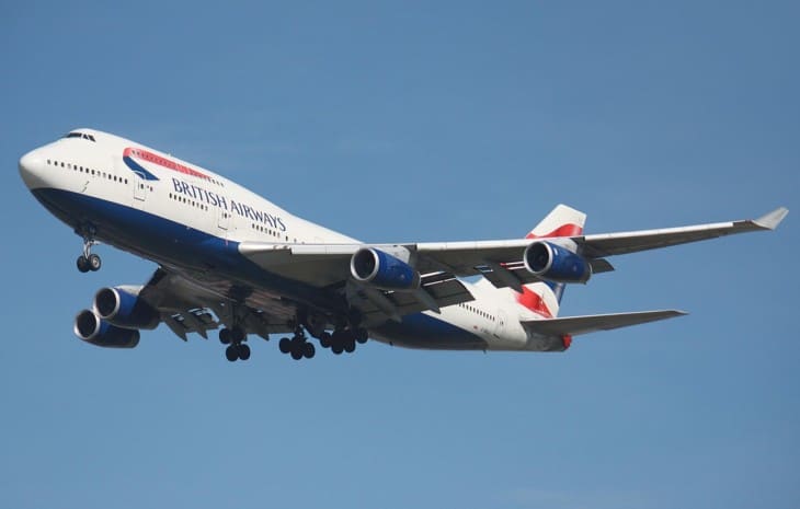 British Airways Boeing 747 438 on final approach.