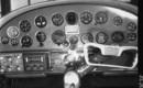 Cessna 195 instrument flight panel.