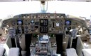 Cockpit view of a Boeing 757 300.