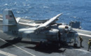 Grumman C 1 wings folded aboard USS Lexington.