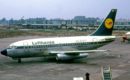 Lufthansa Boeing 737 100 at Manchester Airport in 1972