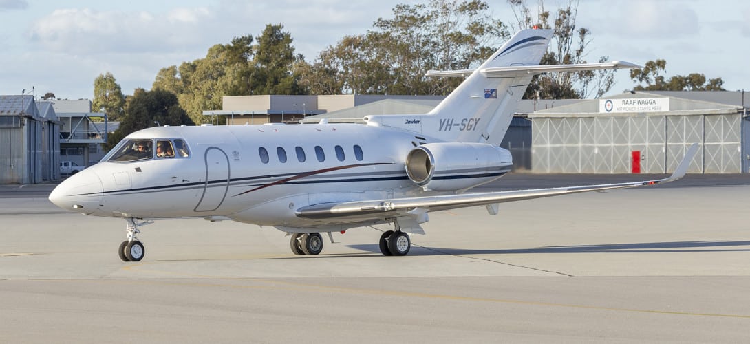 Raytheon Hawker 850XP at Wagga Wagga Airport