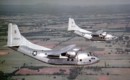 U.S. Air Force Fairchild C 123B 7 FA Provider aircraft in flight.