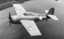 U.S. Navy Grumman F4F 4 Wildcat of Escort Fighter Squadron VGF 27 in flight.